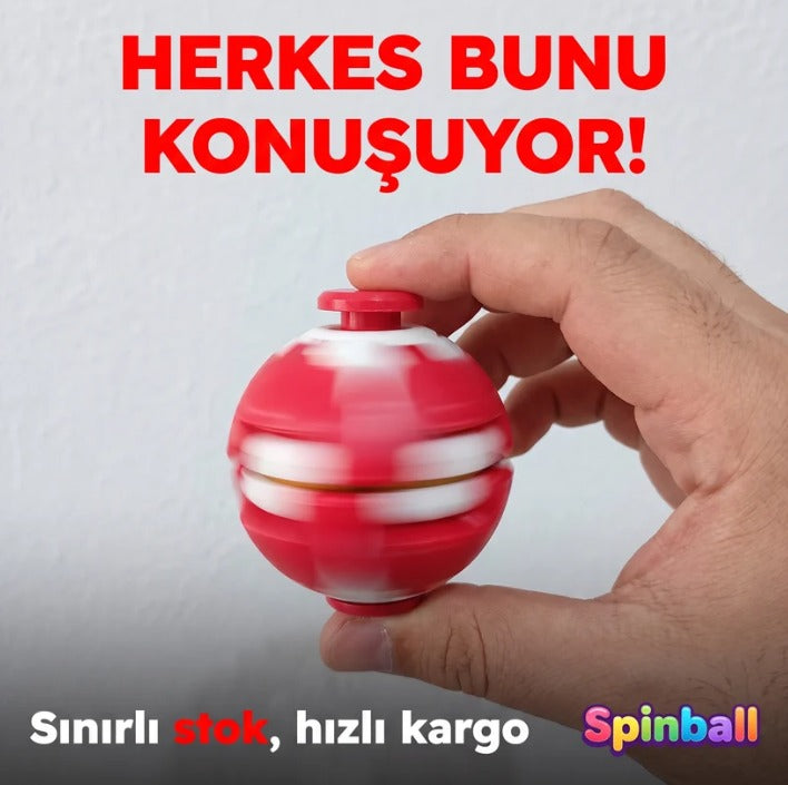 Spinball Kutulu Stres Topu - Bas, Dönsün, Rahatla | Sürpriz Renk